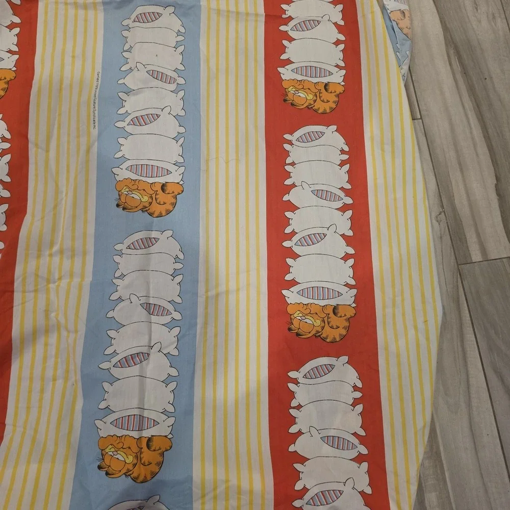 1978 Vintage Garfield Twin Fitted Sheet Jim Davis